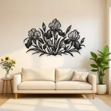 Iris Garden Metal Wall Art | Botanical Metal Wall Decor