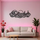 Interwoven Ocean Waves Metal Wall Art | Coastal and Nautical Wall Decor