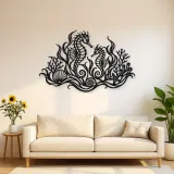 Seahorse Garden Metal Wall Art | Coastal and Nautical Wall Decor