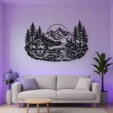Camper Van Forest Metal Wall Art | Travel and City Wall Decor