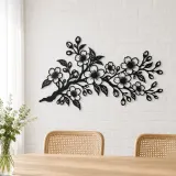 Cherry Blossom Branch Metal Wall Art | Botanical Metal Wall Decor - lifestyle view 4