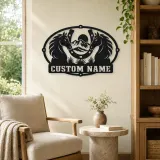 Personalized Two Horse Metal Wall Art with Horseshoe Frame - lifestyle view 4