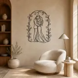 Romantic Arch Couple Metal Wall Art | Romantic Couple Decor - lifestyle view 5