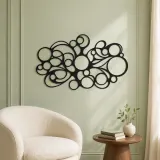 Connected Bubble Field Metal Wall Art | Modern Abstract Metal Decor - lifestyle view 2