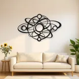 Orbiting Circle Harmony Metal Wall Art | Modern Abstract Metal Decor