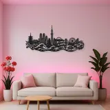 Tokyo Skyline Wave Metal Wall Art | Travel and City Wall Decor