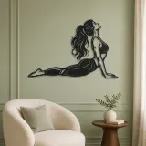 Cobra Pose Flow Metal Wall Art | Movement Silhouette Decor - lifestyle view 2