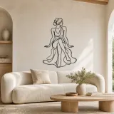 Décoration murale en métal "Crossed Legs Muse" | Décor mural Figure Féminine