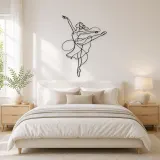 Ballet Attitude Pose Metal Wall Art | Dance Silhouette Wall Decor - lifestyle view 2