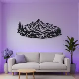 Jagged Adventure Range Metal Wall Art | Nature Silhouette Decor