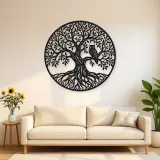Tree with Owl Metal Wall Art | Wildlife Silhouette Decor
