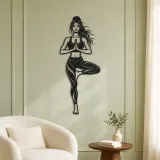 Tree Pose Balance Metal Wall Art | Movement Silhouette Decor - lifestyle view 2