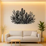 Cactus Desert Garden Metal Wall Art | Botanical Metal Wall Decor