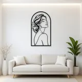 Beauty in Arch Metal Wall Art | Minimalist Woman Line Art