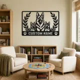 Personalized German Shepherd Family Metal Wall Art - lifestyle view 4