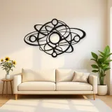 Orbiting Circle Harmony Metal Wall Art | Modern Abstract Metal Decor