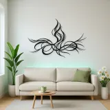 Rising Energy Lines Metal Wall Art | Modern Abstract Metal Decor