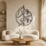 Pole Acrobatics Silhouette Metal Wall Art | Aerial Dance Wall Decor - lifestyle view 3