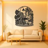 Reading Chair Corner Metal Wall Art | Cozy Home Metal Decor