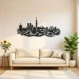 Tokyo Skyline Wave Metal Wall Art | Travel and City Wall Decor