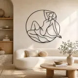 Décoration murale en métal Muse Courbe Allongée | Décor mural Figure Féminine
