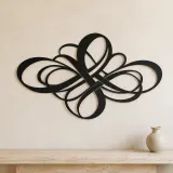 Modern Ribbon Knot Metal Wall Art | Modern Abstract Metal Decor - lifestyle view 3
