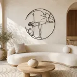 Half Moon Balance Metal Wall Art | Yoga and Meditation Wall Decor - lifestyle view 3