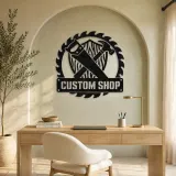 Personalized Woodworker Tools Metal Wall Art with Saw Blade - lifestyle view 4