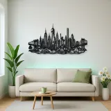 New York Skyline Flow Metal Wall Art | Travel and City Wall Decor