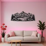 Snowcap Serenity Metal Wall Art | Modern Abstract Metal Decor