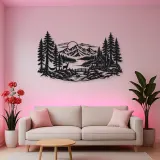 Endless Evergreen Horizon Metal Wall Art | Nature Silhouette Decor