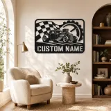 Personalized Hot Rod Racing Metal Wall Art - lifestyle view 5