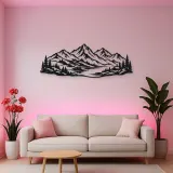 Soft Scandinavian Peaks Metal Wall Art | Modern Abstract Metal Decor