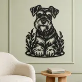 Schnauzer Portrait Metal Wall Art | Pet Lover Silhouette Decor - lifestyle view 2