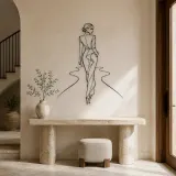Over Shoulder Runway Metal Wall Art | Fashion Figure Wall Decor - lifestyle view 3