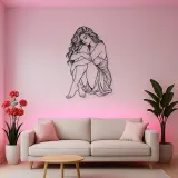 Curled Resting Pose Metal Wall Art | Movement Silhouette Decor