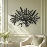 Lavender Bouquet Metal Wall Art | Botanical Metal Wall Decor - lifestyle view 2