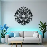 Radiant Sunburst Metal Wall Art | Celestial Boho Wall Decor