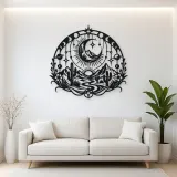 Desert Moon Arc Metal Wall Art | Nature Silhouette Decor
