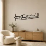 Falco F8L Airplane Silhouette Metal Wall Art, Metal Aircraft Silhouette, Aviation Wall Decor, Aviator Decor - lifestyle view 5