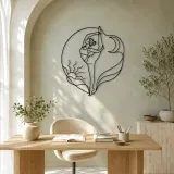 Standing Split Line Metal Wall Art | Yoga and Meditation Wall Decor - lifestyle view 4