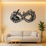 Infinite Melody Loop Metal Wall Art | Music Room Wall Decor