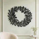 Herb Kitchen Wreath Metal Wall Art | Cozy Home Metal Decor - lifestyle view 2