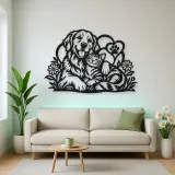 Dog and Cat Friends Metal Wall Art | Pet Lover Silhouette Decor