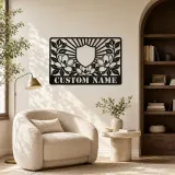 Personalized Magnolia Monogram Metal Wall Art - lifestyle view 5