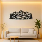 Snowcap Serenity Metal Wall Art | Modern Abstract Metal Decor