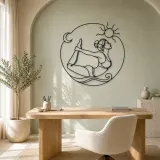 Bow Pose Energy Metal Wall Art | Yoga and Meditation Wall Decor - lifestyle view 4
