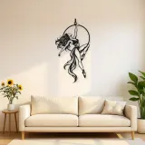 Aerial Hoop Muse Metal Wall Art | Movement Silhouette Decor