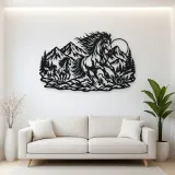 Wild Mustang Mountains Metal Wall Art | Equestrian Wall Decor