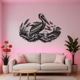 Pelican Coastline Metal Wall Art | Coastal and Nautical Wall Decor